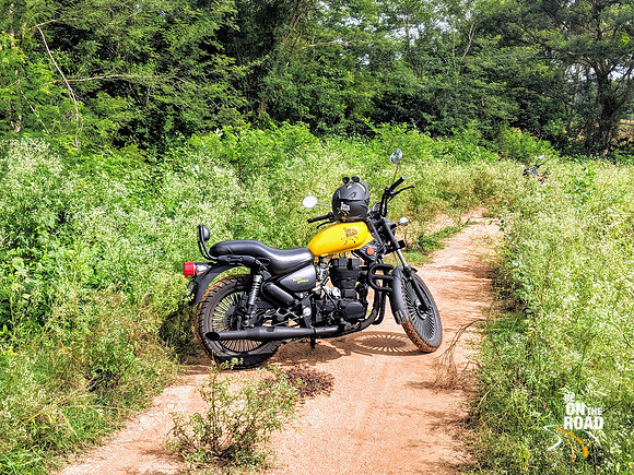 My Custom Motorcycle and the countryside of Karnataka