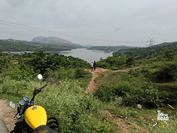 The view of the yellow tank - Manchinebele Dam