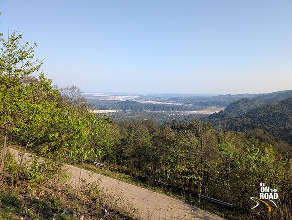View of the Ranaghat bridge over the Siang (Brahmaputra) river at Pasighat, Arunachal Pradesh