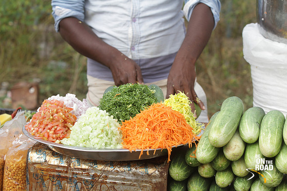 Getting ready to serve some traditional snacks at Barachukki Falls view point, Karnataka