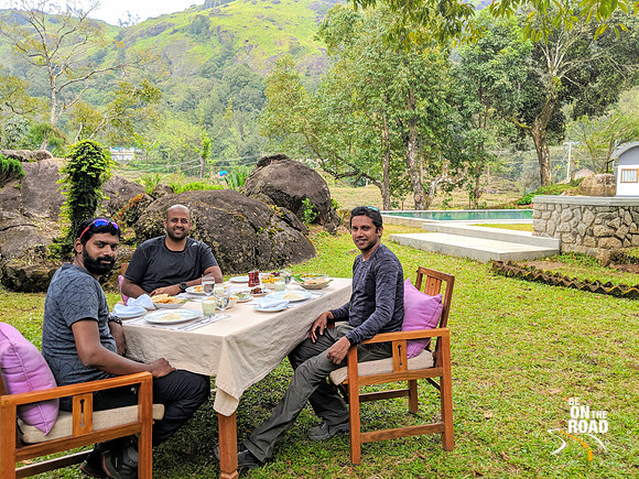 A delicious lunch spread at Windermere Retreats, Munnar