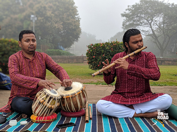 Early morning music at Bhubaneshwar heritage walk