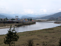 Mechuka town view from the other bank of the Yargyap Chu river
