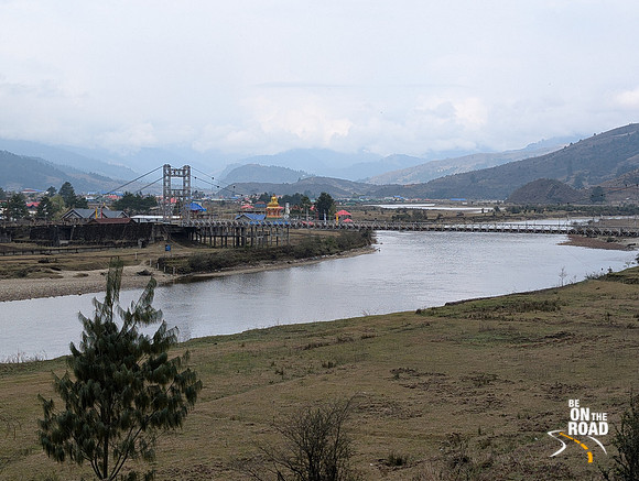 Mechuka town view from the other bank of the Yargyap Chu river