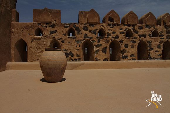 Pot on the roof of Jabrin Castle, Oman
