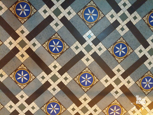 Exquisite flooring inside Mysore Palace