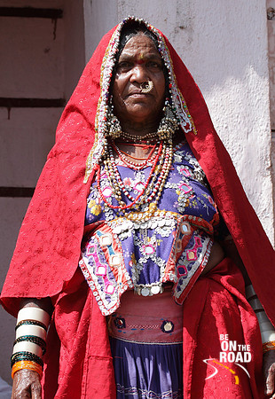 Lamani tribal Woman decked in traditional colourful attire at Dandeli
