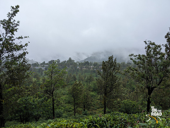 Misty Manjolai view from the hill above