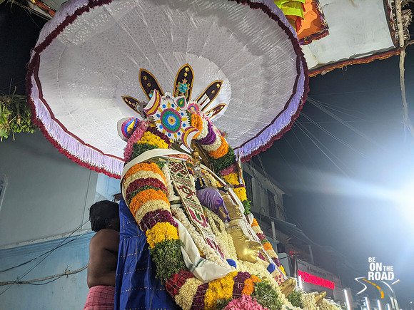 Lord Adi Varaha Perumal all decked up on top of his Garuda Vahanam