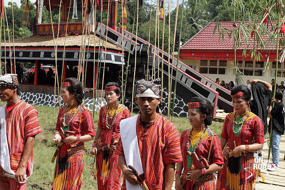 People of Tana Toraja in traditional funeral attire