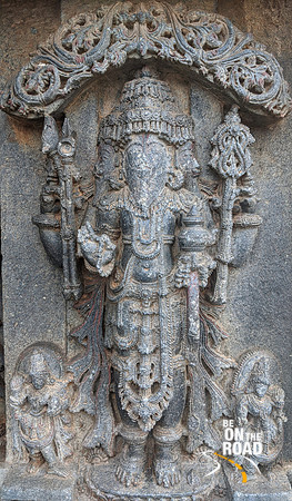 Lord Brahma standing on the lotus - Lakshmi Narasimha Temple, Nuggehalli