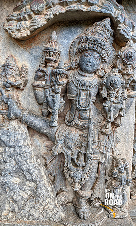 Trivikrama with the river Ganga - Lakshmi Narasimha Temple, Nuggehalli