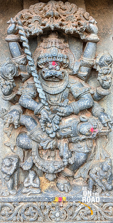 Ugra Narasimha with Prahalada below - Lakshmi Narasimha Temple, Nuggehalli