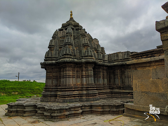 The beautifully carved Shikhara of Sadashiva temple, Nuggehalli