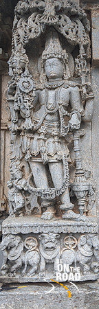 Large sculpture at the entrance to the ranga mantapa at Lakshmi Devi temple, Doddagaddavalli