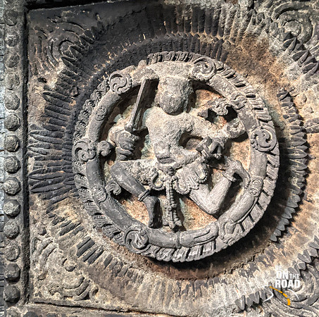 Dancing Shiva on the ceiling of Lakshmi Devi temple, Doddagaddavalli