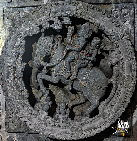 Kubera and Rambha in the north direction on the ceiling of Lakshmi Devi Temple, Doddagaddavalli