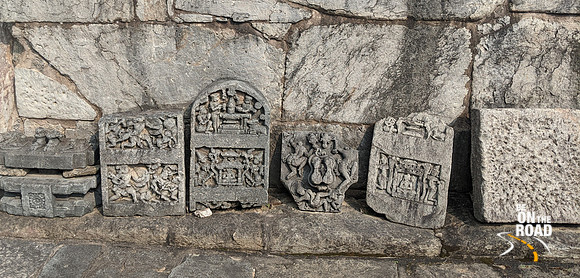 Stone carving remnants of Lakshmi Devi temple shrines