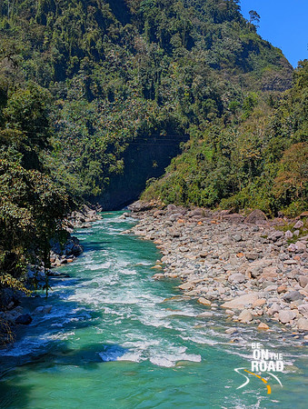 Emerald waters as seen from Ithun Bridge, Arunachal Pradesh