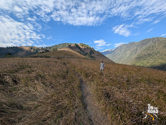 Sreedhar at Emoli Grasslands, Arunachal Pradesh