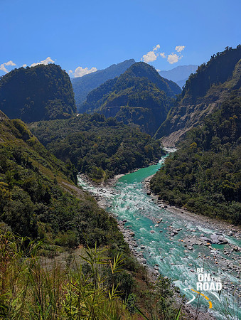 Emerald water of Dibang river near Anini, Arunachal pradesh