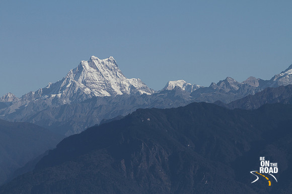Snow capped mountain peaks seen in plenty at Dochu La, Bhutan