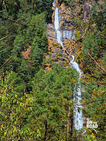 Stunning waterfall enroute Bruni near Tibet border, Arunachal Pradesh