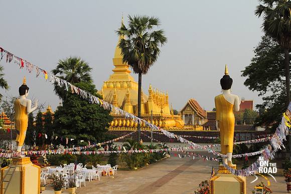 The calm Phat That Luang in Vientiane, Laos