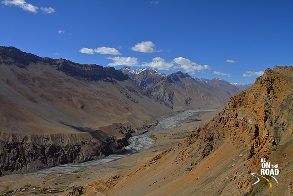 Spectacular Spiti valley as seen from the Dhemul mountain highway