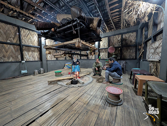 Lovely communal dining space inside Galo tribal home, Aalo, Arunachal Pradesh