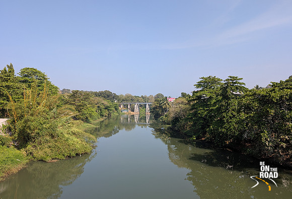 Kallada River as seen from the Punalur Suspension Bridge, Kerala