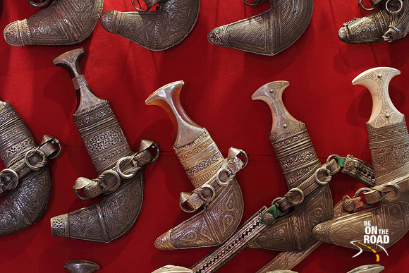 Tradtional Omani Khanjars for sale at Nizwa Souk, Oman