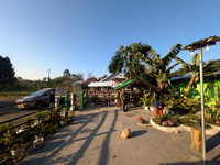 Rays of the morning sun deck up the 4 Seasons homestay at Roing, Arunachal Pradesh