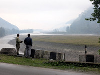 Admiring the view of Siyom river valley enroute Mechuka in Arunachal Pradesh