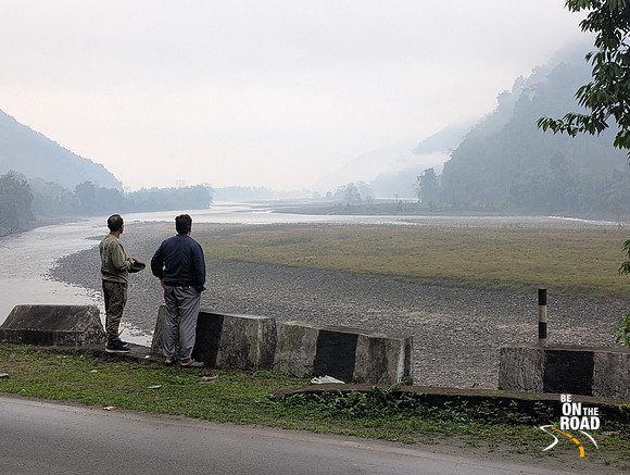 Admiring the view of Siyom river valley enroute Mechuka in Arunachal Pradesh
