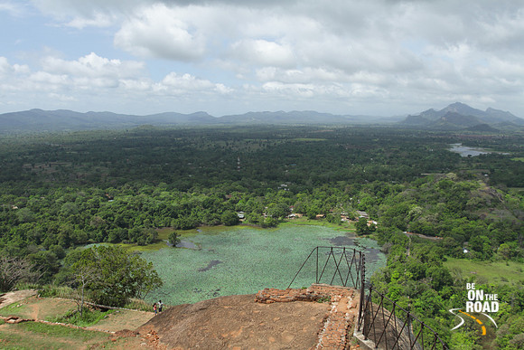 The lake of water lilies as seen from the top of Sigriya Rock, Srilanka