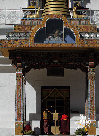 Offering Prayers at National Memorial Choerten, Thimphu, Bhutan