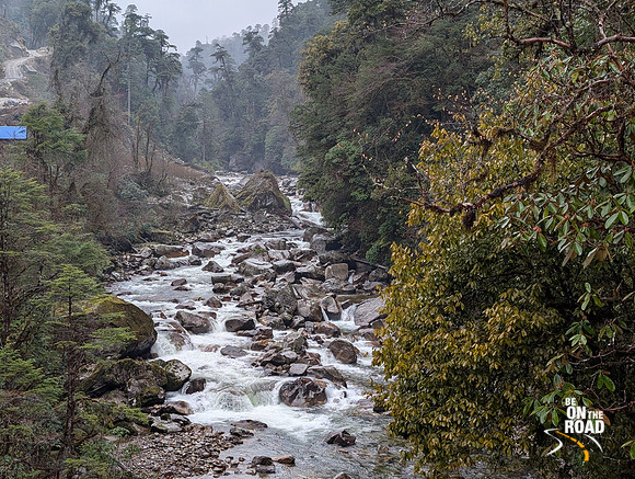 A mountain stream seen on the route from Mechuka to Lamang