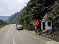 Madan, our innova driver enroute Mechuka