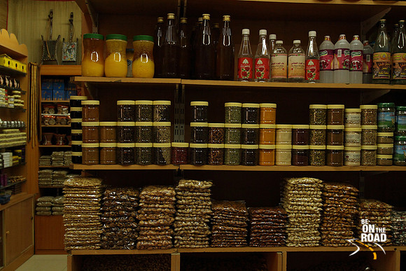 Spices on display at a shop in Nizwa Souk, Oman