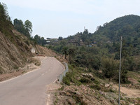 Typical Arunachal Pradesh village seen enroute Aalo