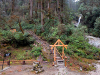 India's last cafe located next to Jung Bahadur waterfall