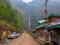Siko Dido Waterfalls near Mechuka, Arunachal Pradesh