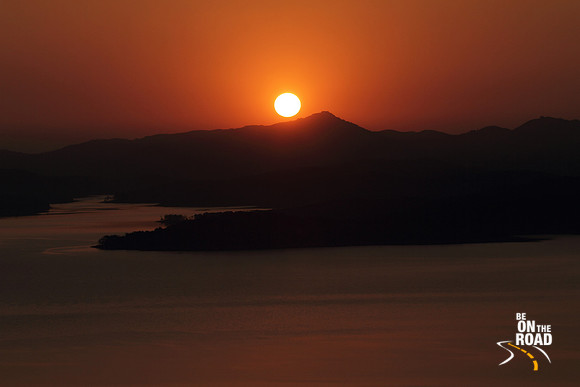 Sunset over the confluence of 4 rivers as seen from Ganeshgudi hill